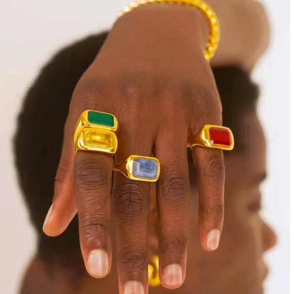 MONICA VINADER BLUE VERMEIL RING